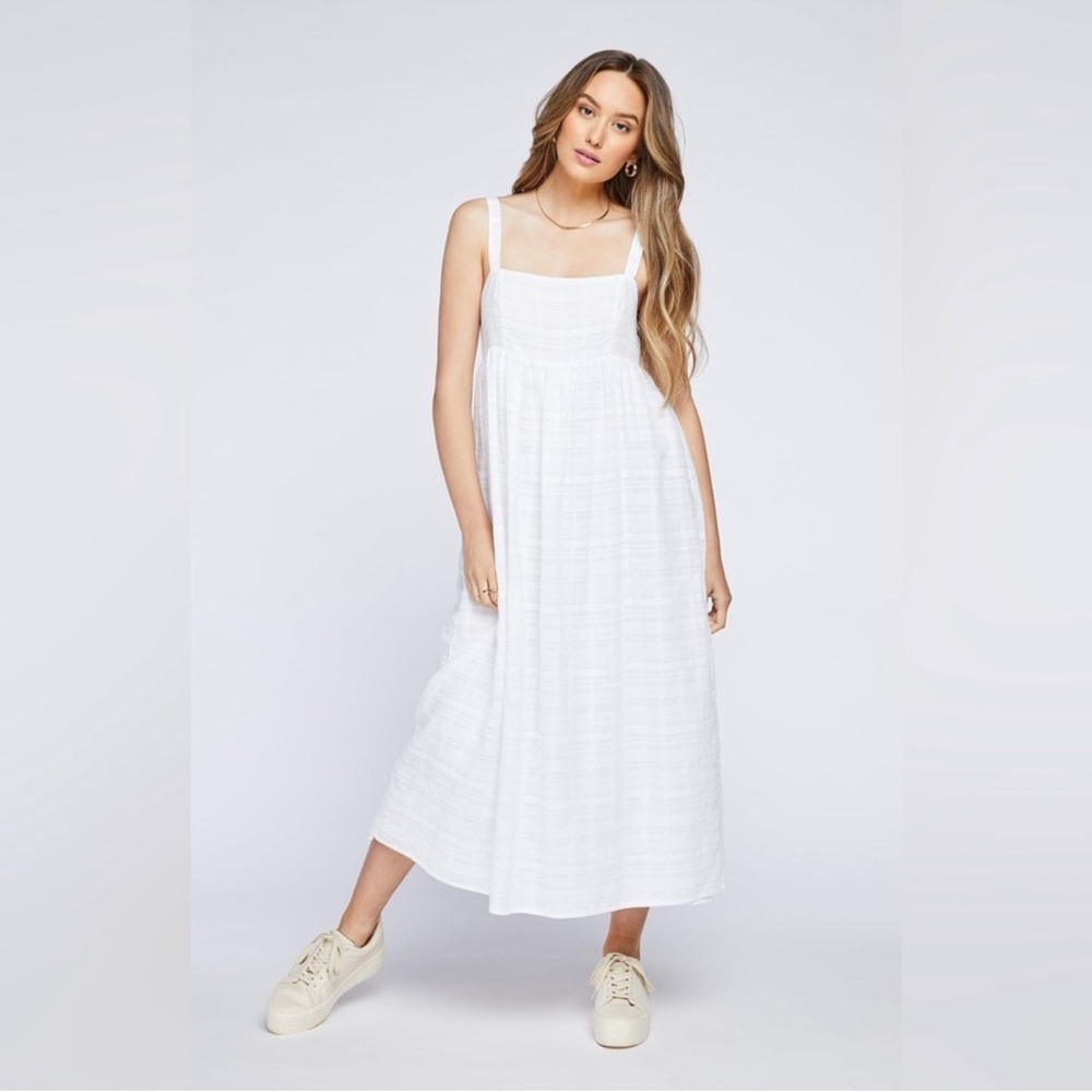 Gentle‎ Fawn Mila 100% Cotton White Midi Maxi Dress Size Medium